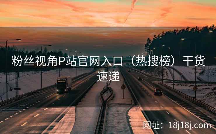 粉丝视角P站官网入口（热搜榜）干货速递