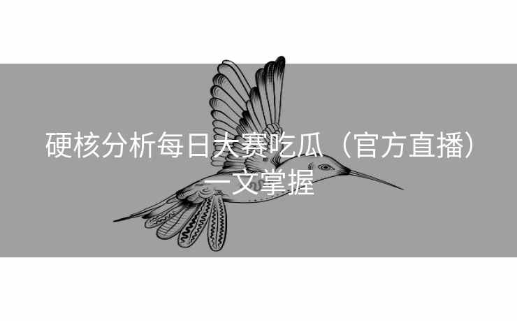 硬核分析每日大赛吃瓜（官方直播）一文掌握